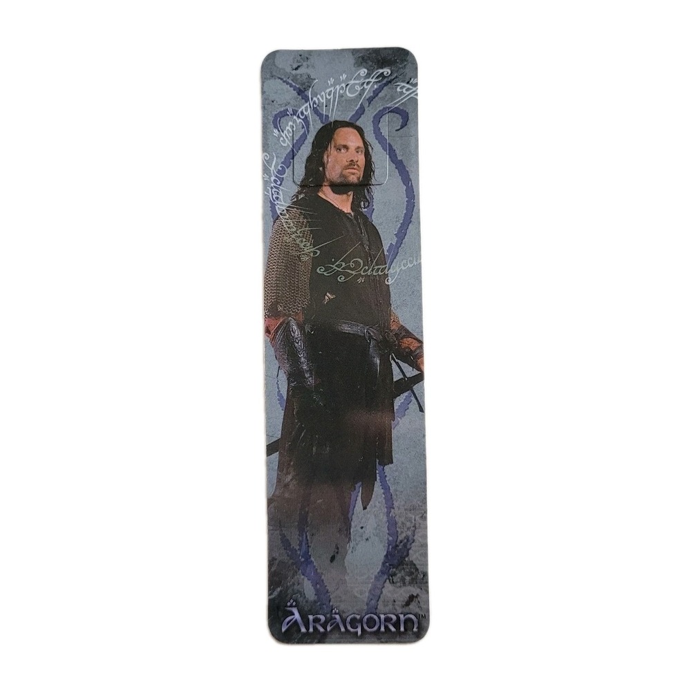 Vintage Aragorn Tab Bookmark, 2002 Lord Rings Two Towers, Y2K Movie, XTAB-622477